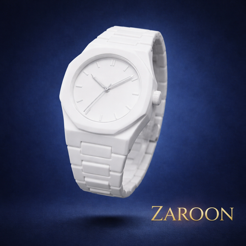 Ivory Aura Minimal Watch by ZAROON