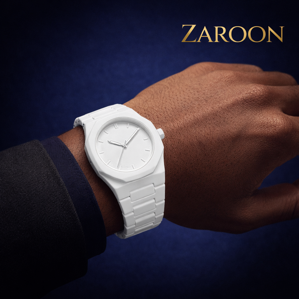 Ivory Aura Minimal Watch by ZAROON